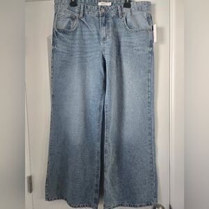 Song Wide Leg Women Jeans - Light Blue Denim